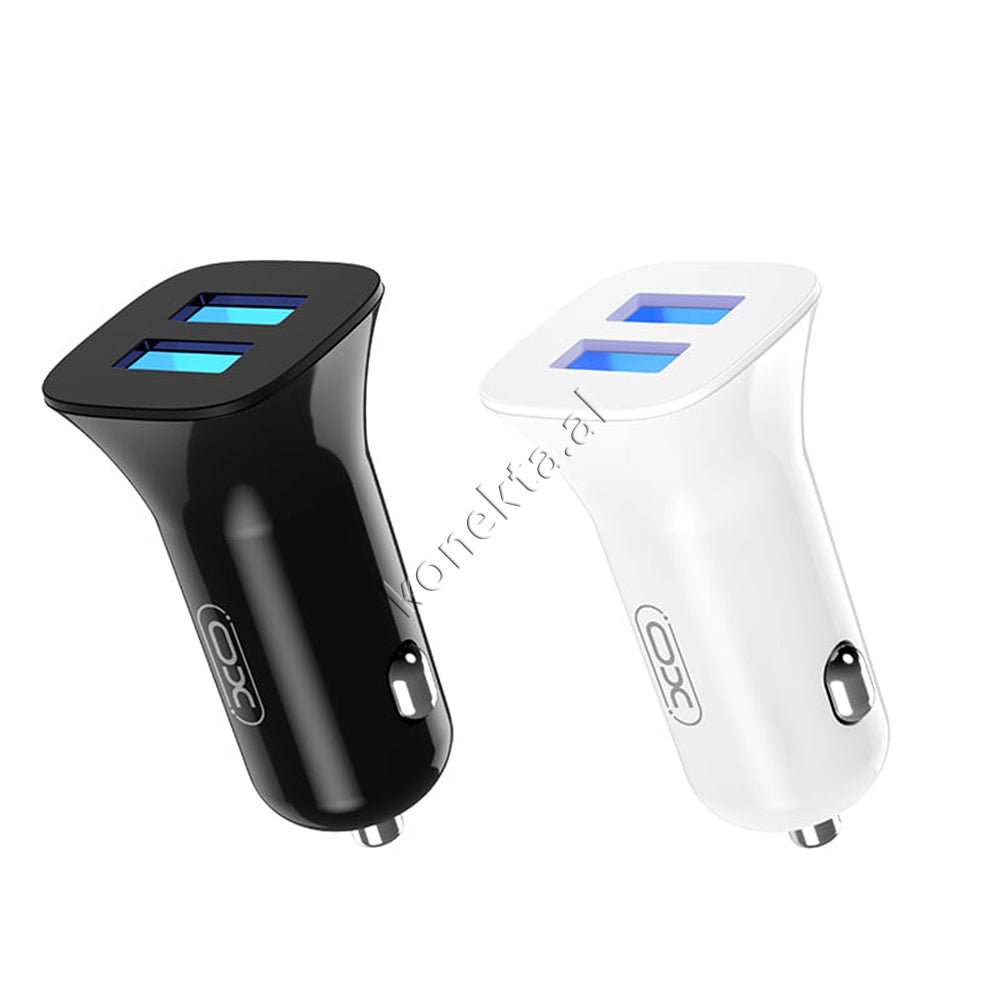 XO TZ10 Car Charger, Black, Dual Port 12W, Lightning / Type-C / Micro - Thumbnail 6