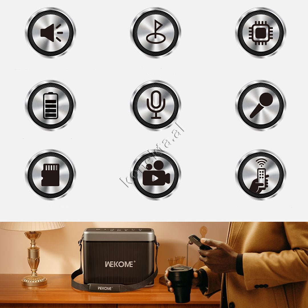 WK Bluetooth Speaker, 120W, Super Bass, With Two Microphones, Audio Port 6.5mm - Thumbnail 3