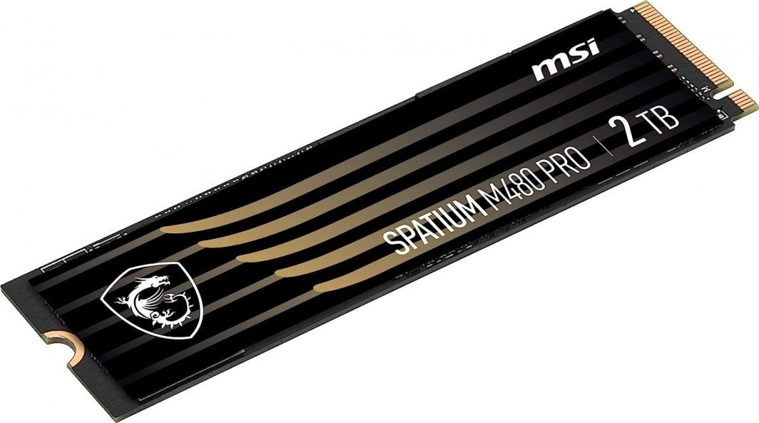 MSI Spatium M480 Pro SSD, 2TB, M.2 2280 PCI-E x4 Gen4 NVMe - Thumbnail 2