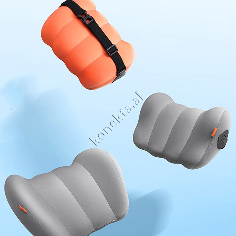 Baseus Multifunctional Memory Neck Pillow, Gray / Orange, 395x263x115mm - Thumbnail 14