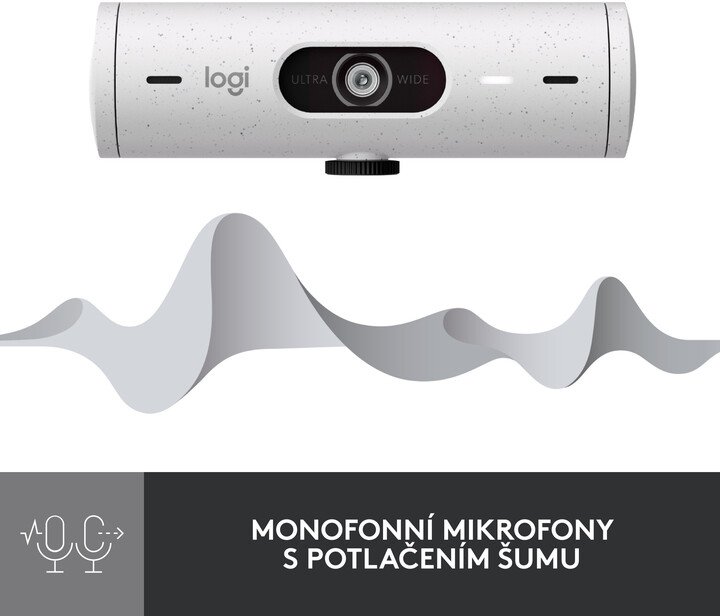 Logitech Brio 500 Webcam, White - Thumbnail 4