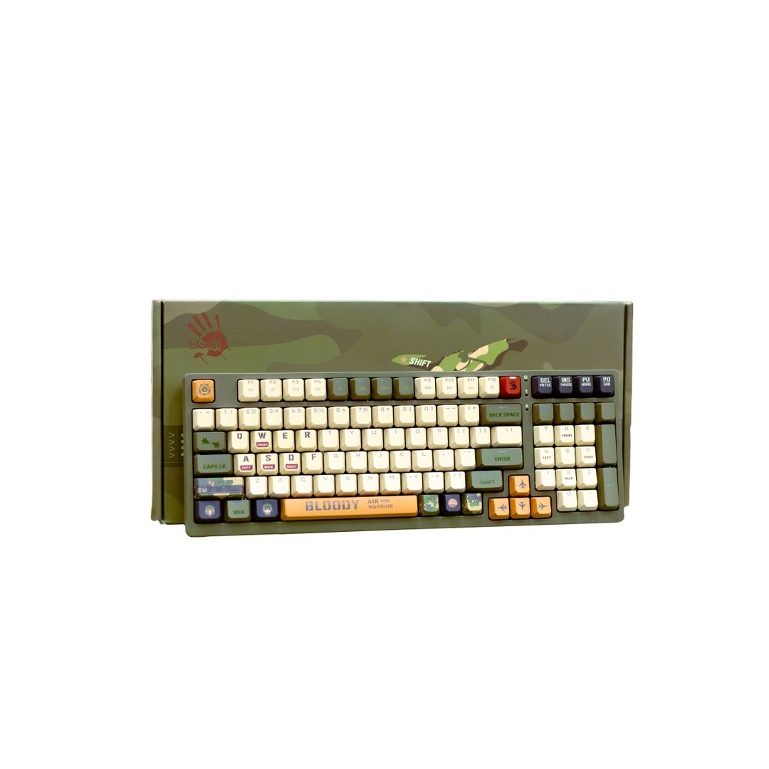 A4Tech Bloody Aviator S98 Keyboard, Green - Image 1