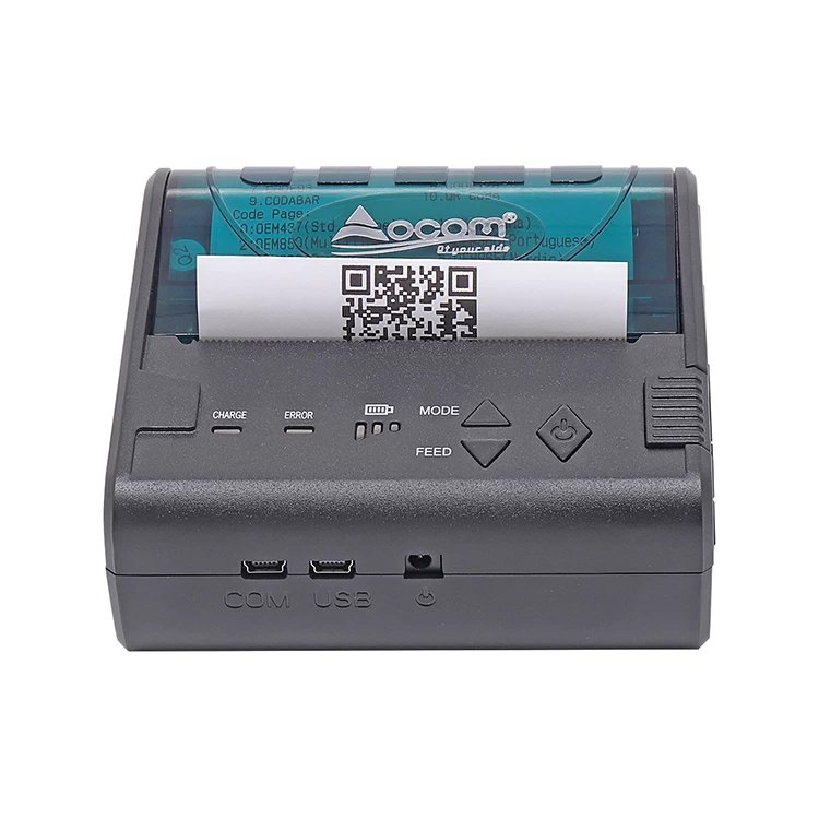 OCPP-M086 Portable Thermal Printer, Black - Image 1