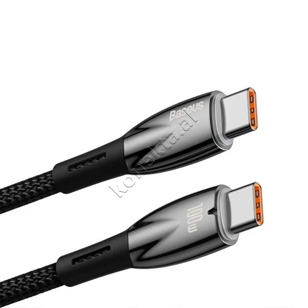 Baseus Type-C Charging Cable, 100W, 1m, Black - Thumbnail 2