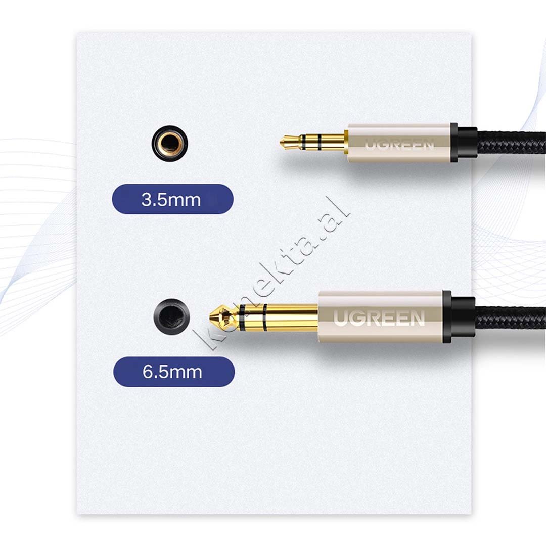 UGreen AUX Cable 3.5mm to 6.5mm, 1m/3m - Thumbnail 3