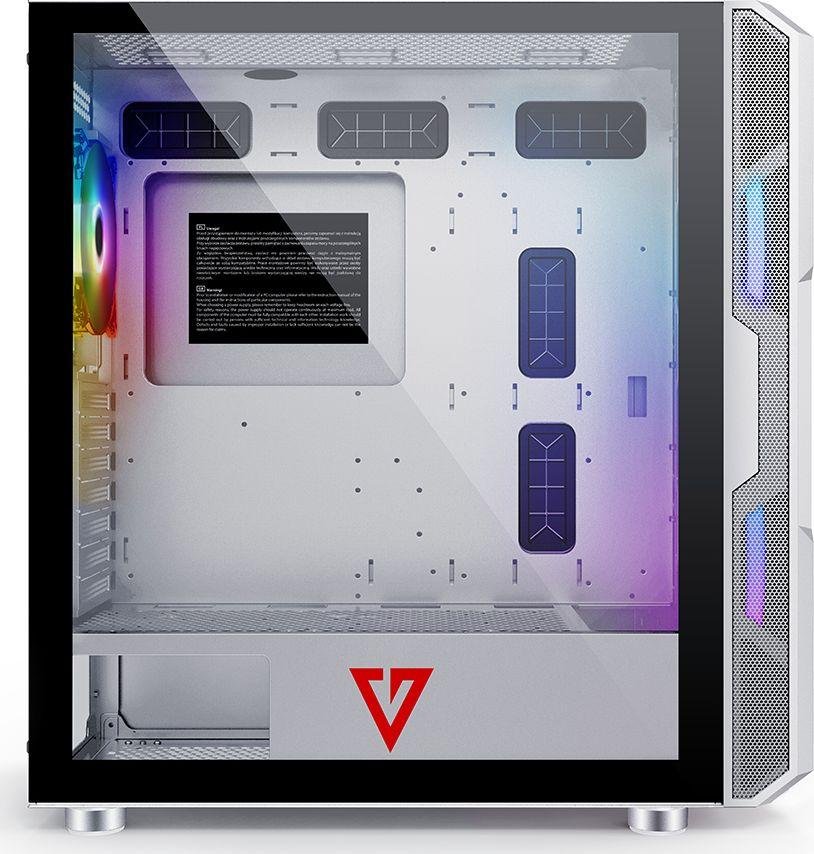 Modecom Volcano Amirani ARGB Case, White, Midi Tower - Thumbnail 3