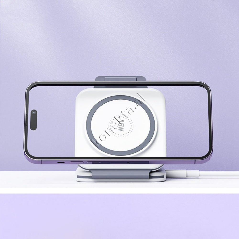 REMAX Wireless Charger, White, 3 in 1, 22.5W - Thumbnail 2