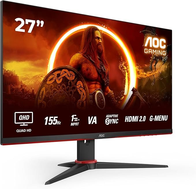 AOC Q27G2E/BK Gaming Monitor, 27" - Thumbnail 2