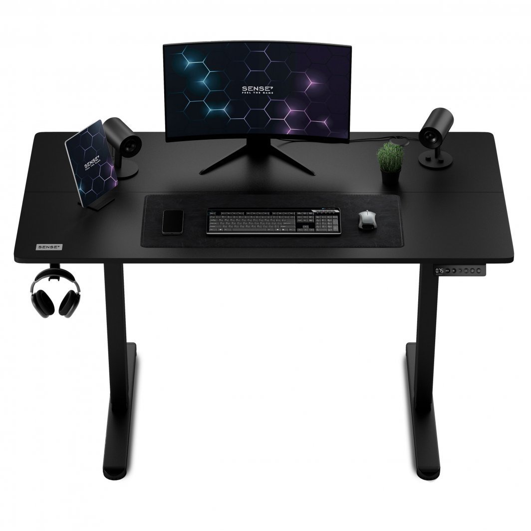 SENSE7 Nojo Electric Desk, 120cm x 60cm, Black - Thumbnail 7