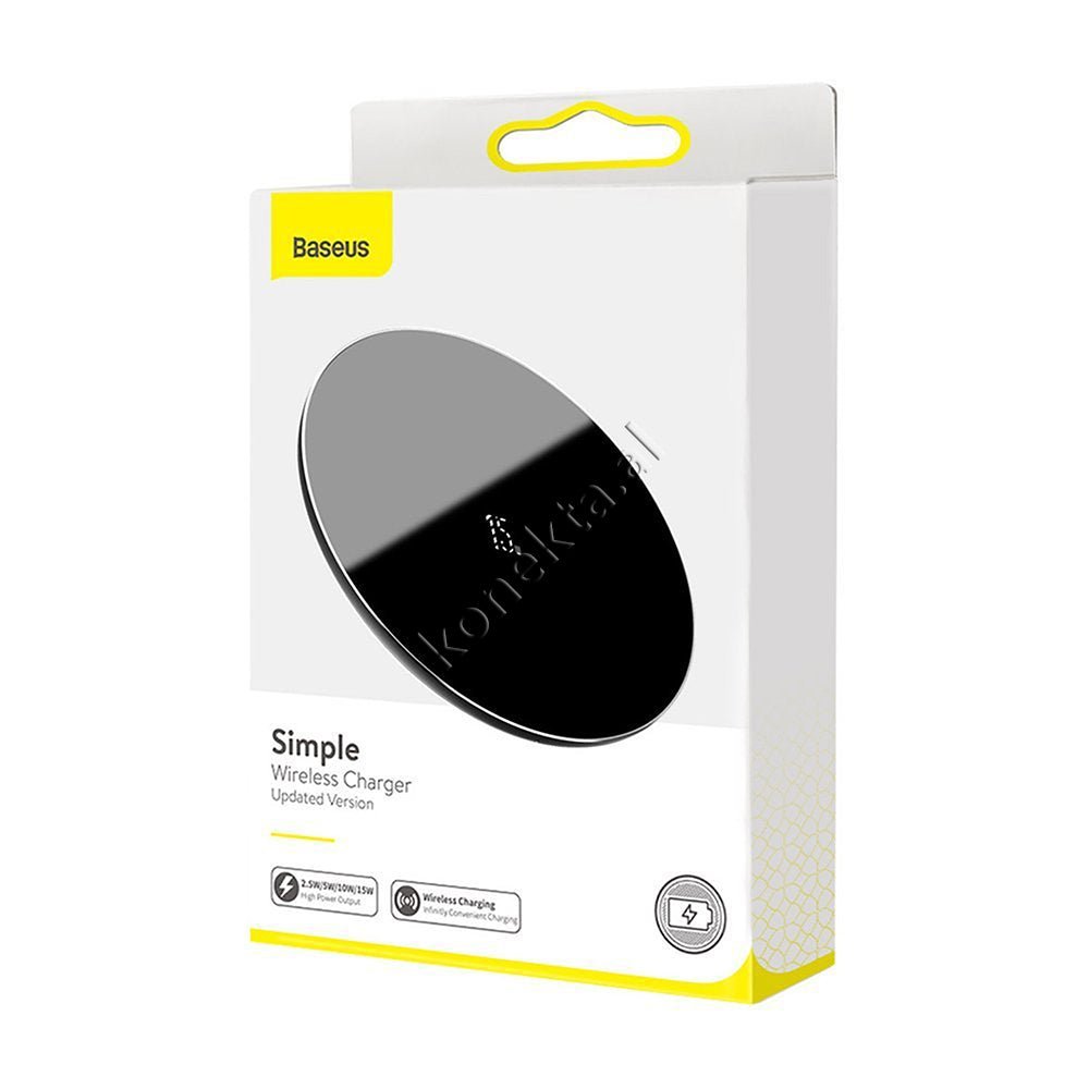 Baseus Wireless Charger, Black, 15W - Thumbnail 2