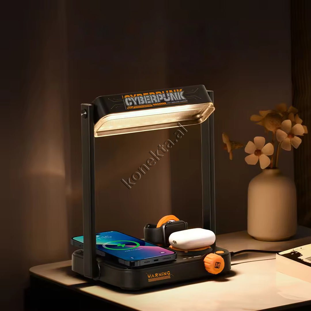 Cyberpunk Wireless Charger, Black - Thumbnail 4