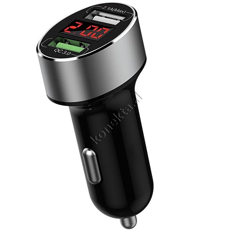 WiWU Car Charger, 30W, Black, Dual USB Ports - Thumbnail 6