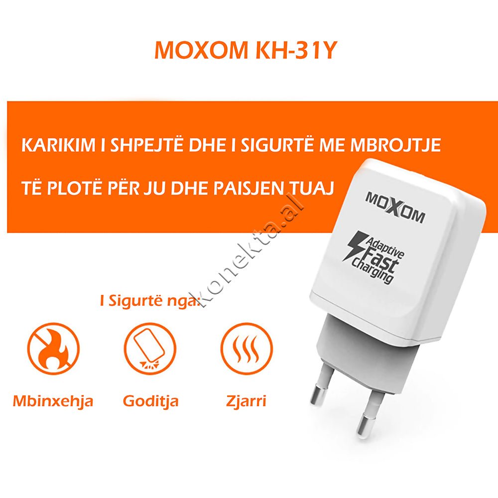 Moxom Fast Charging Charger for Samsung, 1m Type C and Micro - Thumbnail 5