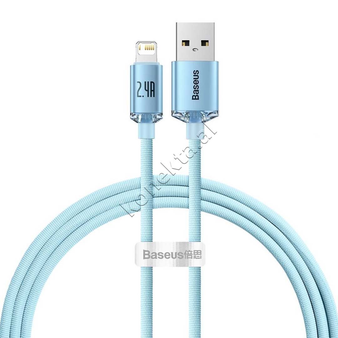 Baseus USB to Lightning Charging Cable, 1.2m, Blue - Image 1