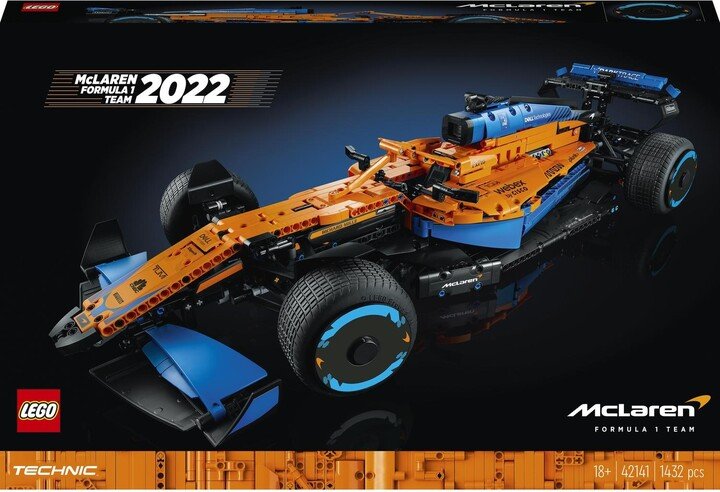 LEGO Technic 42141 McLaren Formula 1 Racing Car, 1432 Pieces - Thumbnail 6