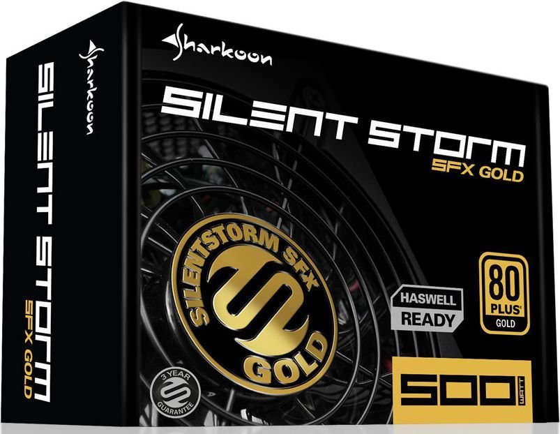Sharkoon SilentStorm SFX SFX500 ATX Power Supply, 500W - Thumbnail 3