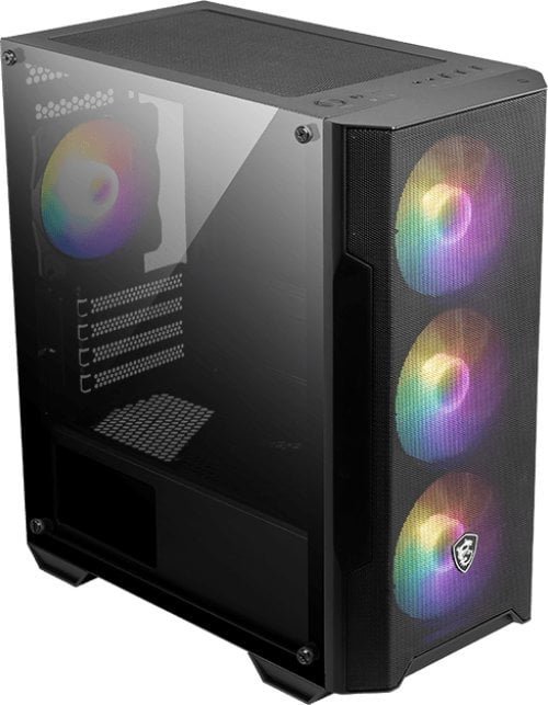 MSI MAG Forge M100A ARGB Case, Black - Thumbnail 2