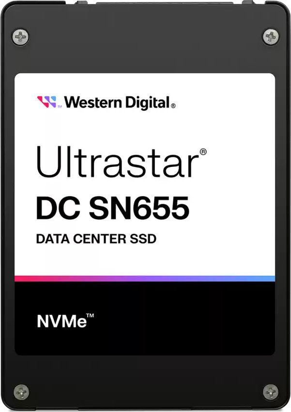 WD Ultrastar DC SN655 SSD, 15.4TB, U.3, PCI-E x4 Gen 4 NVMe, 6800MB/s, Black - Image 1