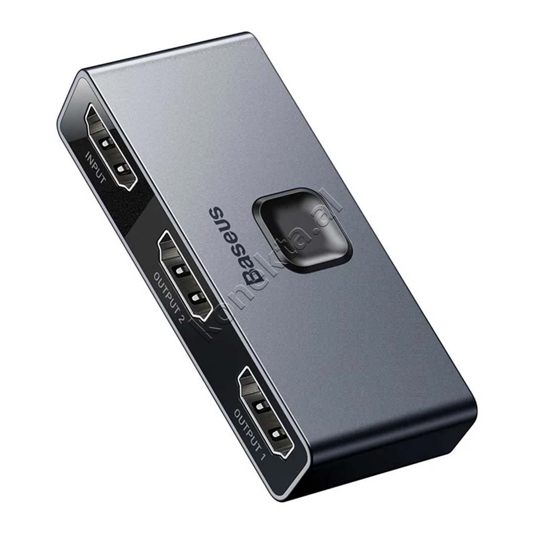 Baseus HDMI Switcher Matrix 4K HD, Grey - Thumbnail 5