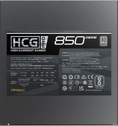 Antec HCG850 PRO Platinum Power Supply, 850W, ATX 3.0, Platinum - Thumbnail 10