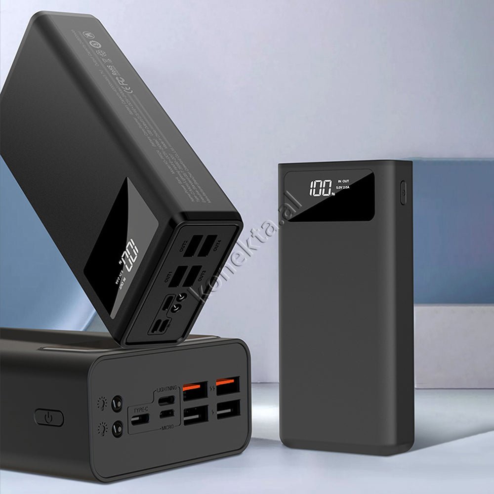 XO 50000mAh Power Bank, 4 Ports, Black - Thumbnail 6