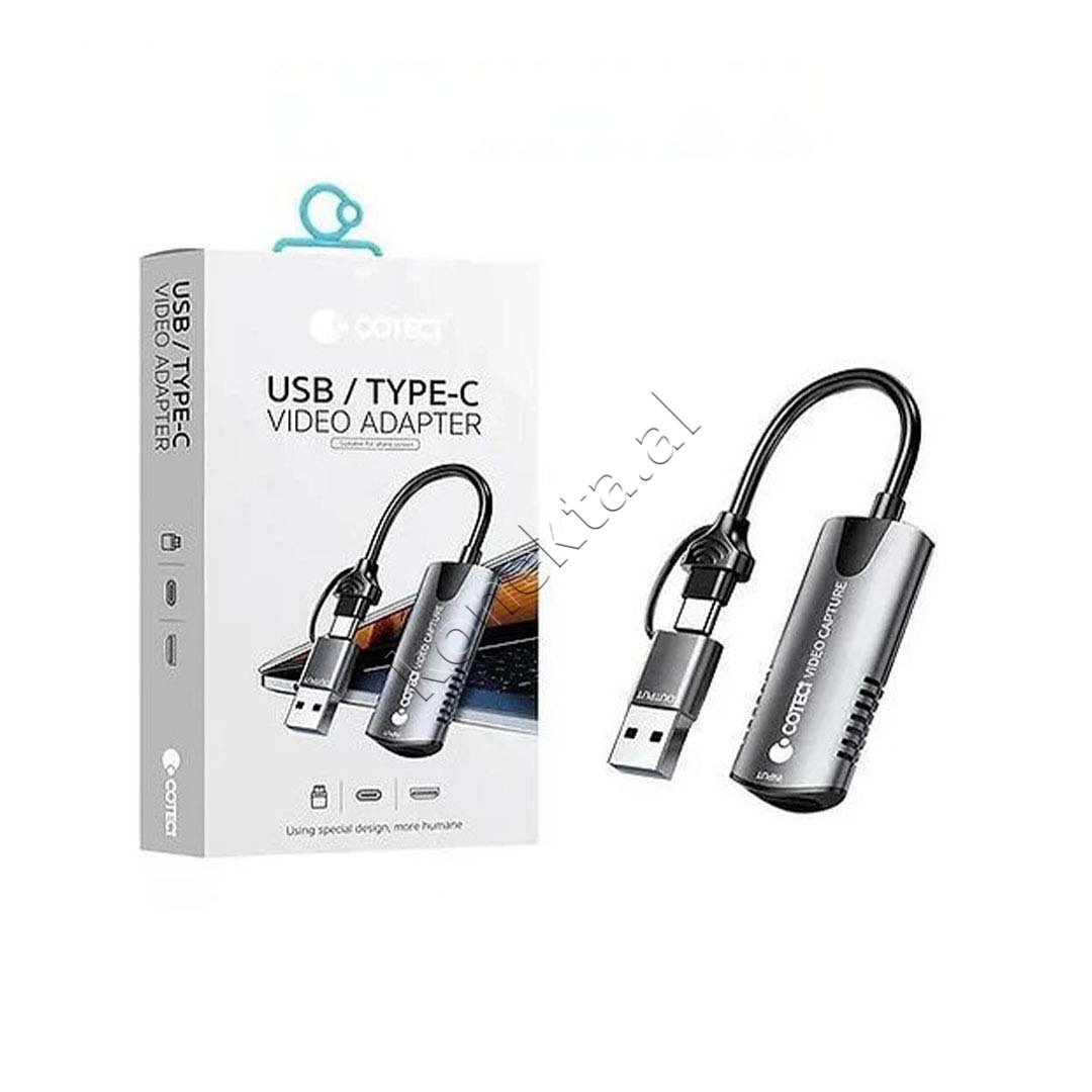 Coteci Adaptor Me Porte HDMI, Usb-A Dhe Usb-C Per Video - Thumbnail 6