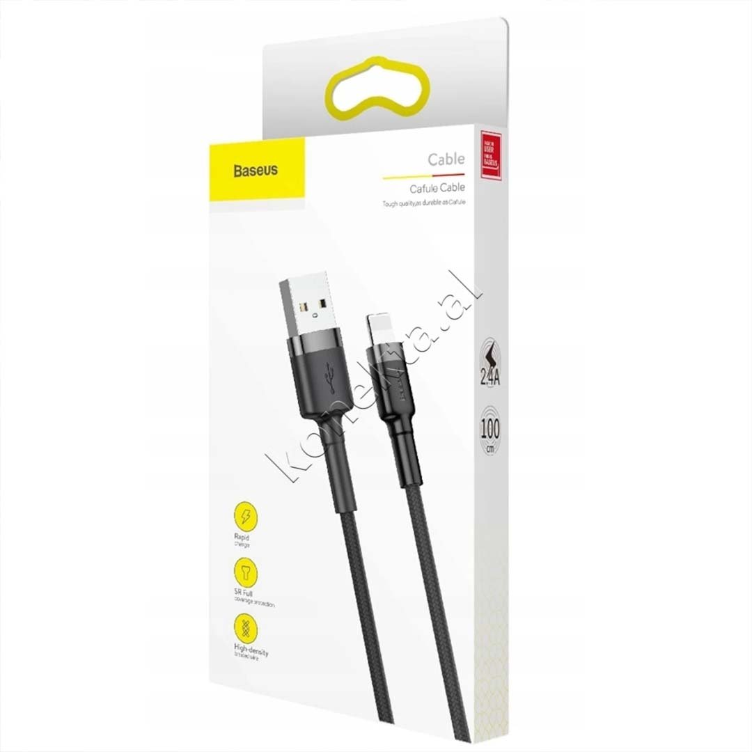 Baseus USB Ne Lightning Cable, 1m, Black - Thumbnail 6