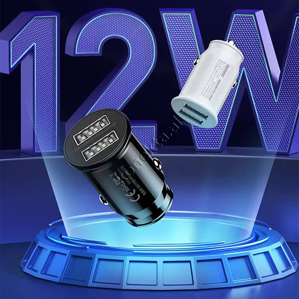 Remax Adaptor Karikimi Per Makine Me 2 Porta, E Zeze / E Bardhe - Thumbnail 4