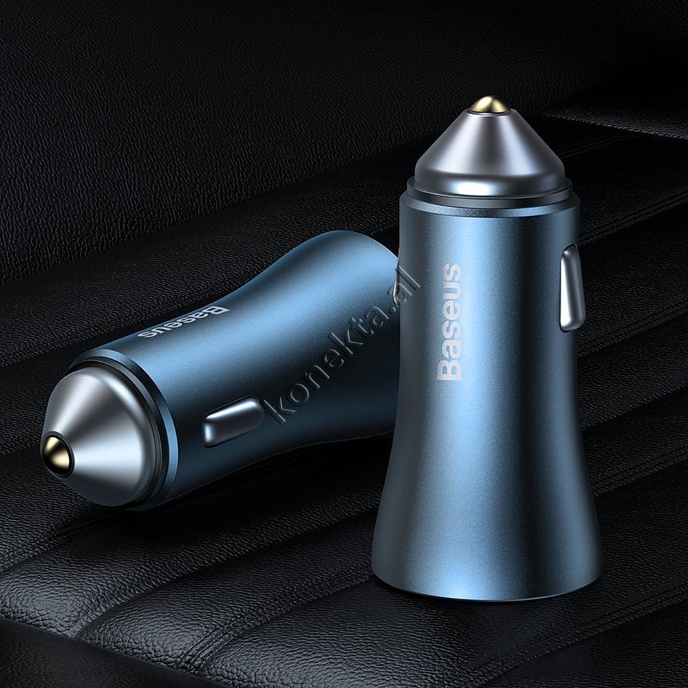 Baseus Car Charger with 2 USB Ports + Type-C 40W - Thumbnail 6