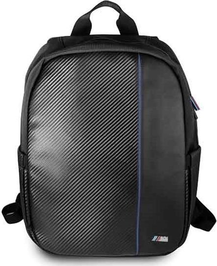 BMW Carbon Navy Stripe Backpack, 15", Black - Image 1