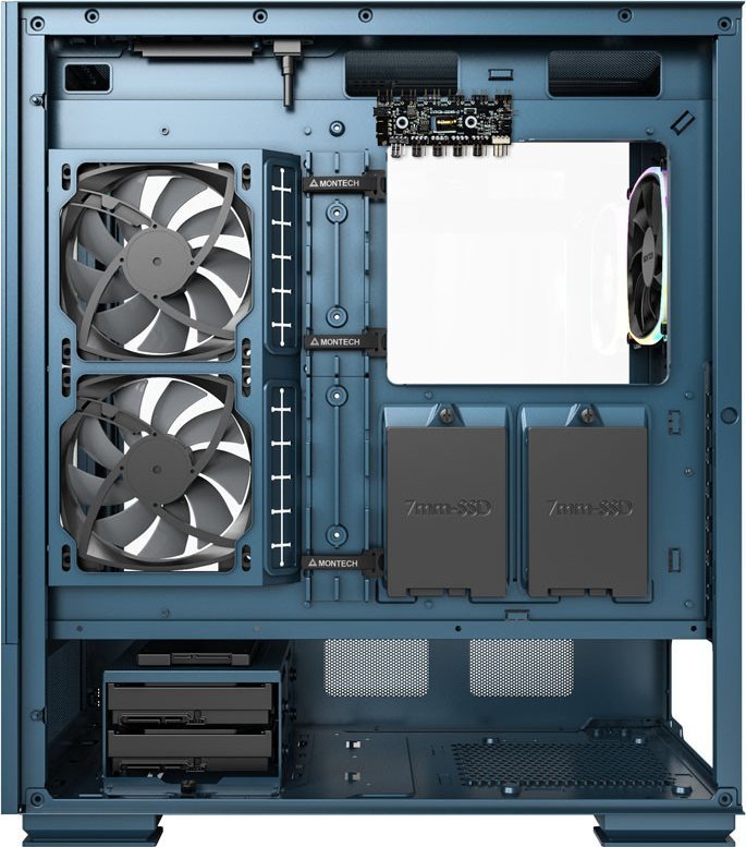 Montech SKY TWO ARGB Case, Blue, Midi Tower - Thumbnail 2