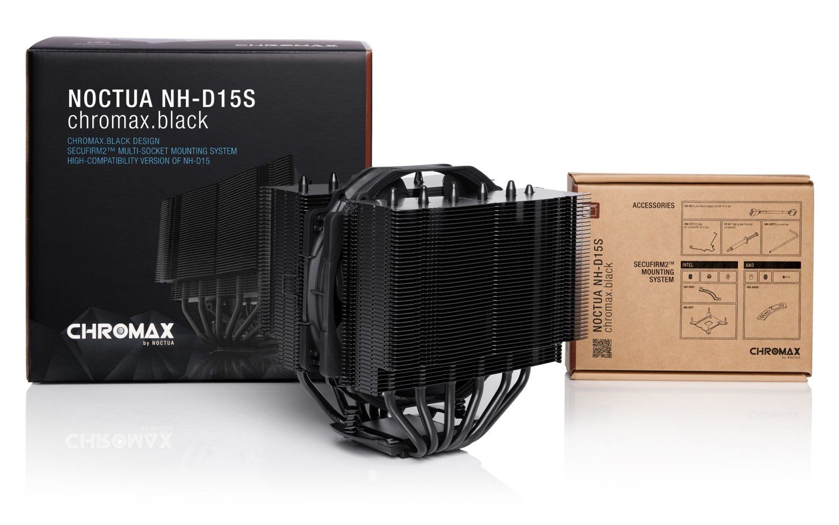 Noctua NH-D15S CPU Cooler, 14 cm, Black - Thumbnail 4