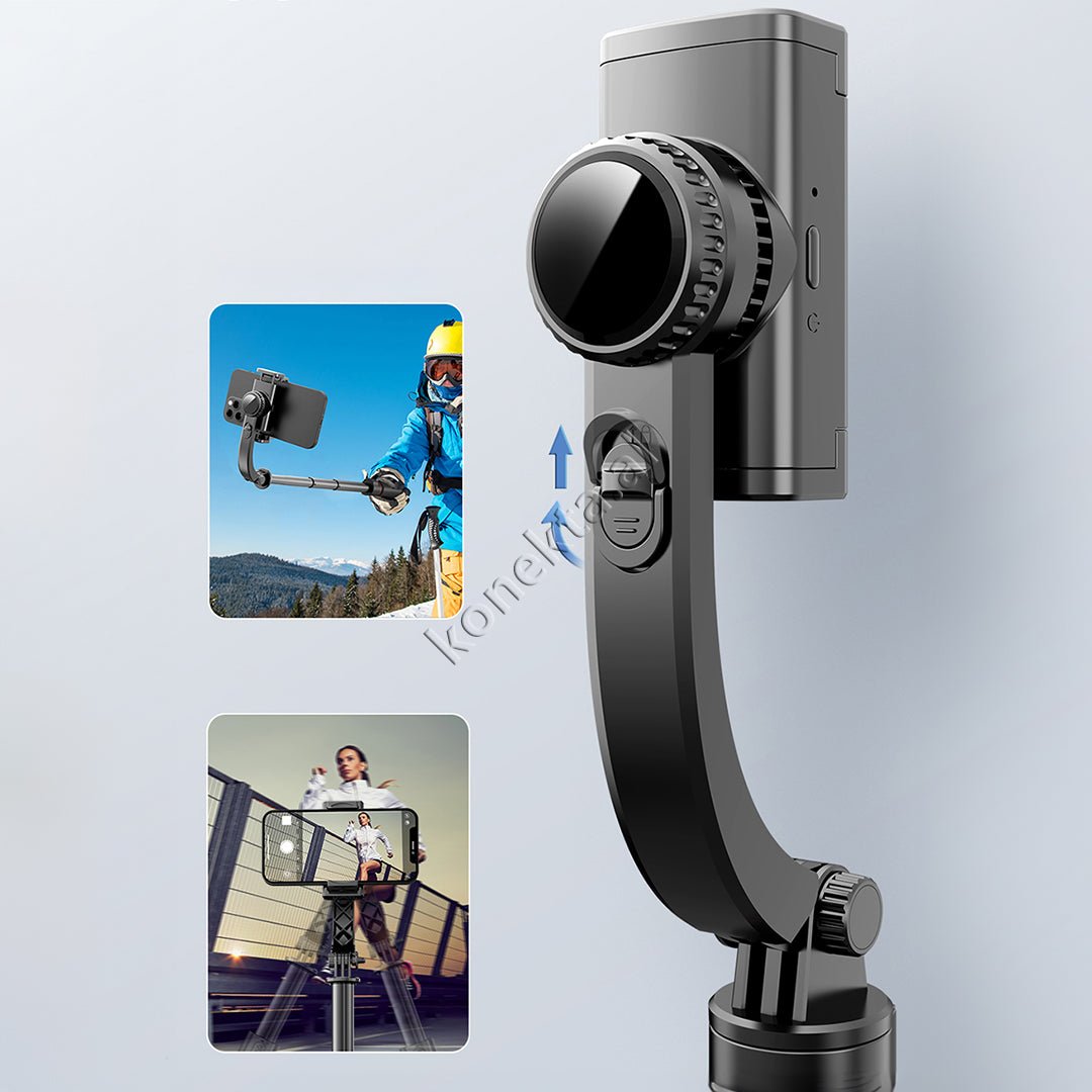 tjetertjeter Selfie Stick Gimbal, Black - Thumbnail 14