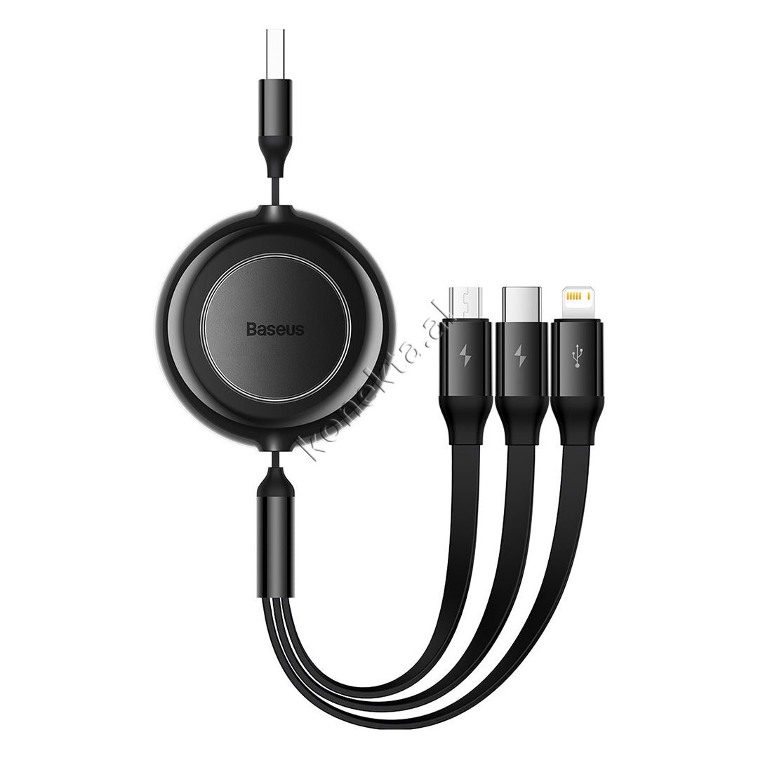 Baseus 3 in 1 Charging Cable, Type-C / Lightning / Micro, 66W, 1.1m - Image 1