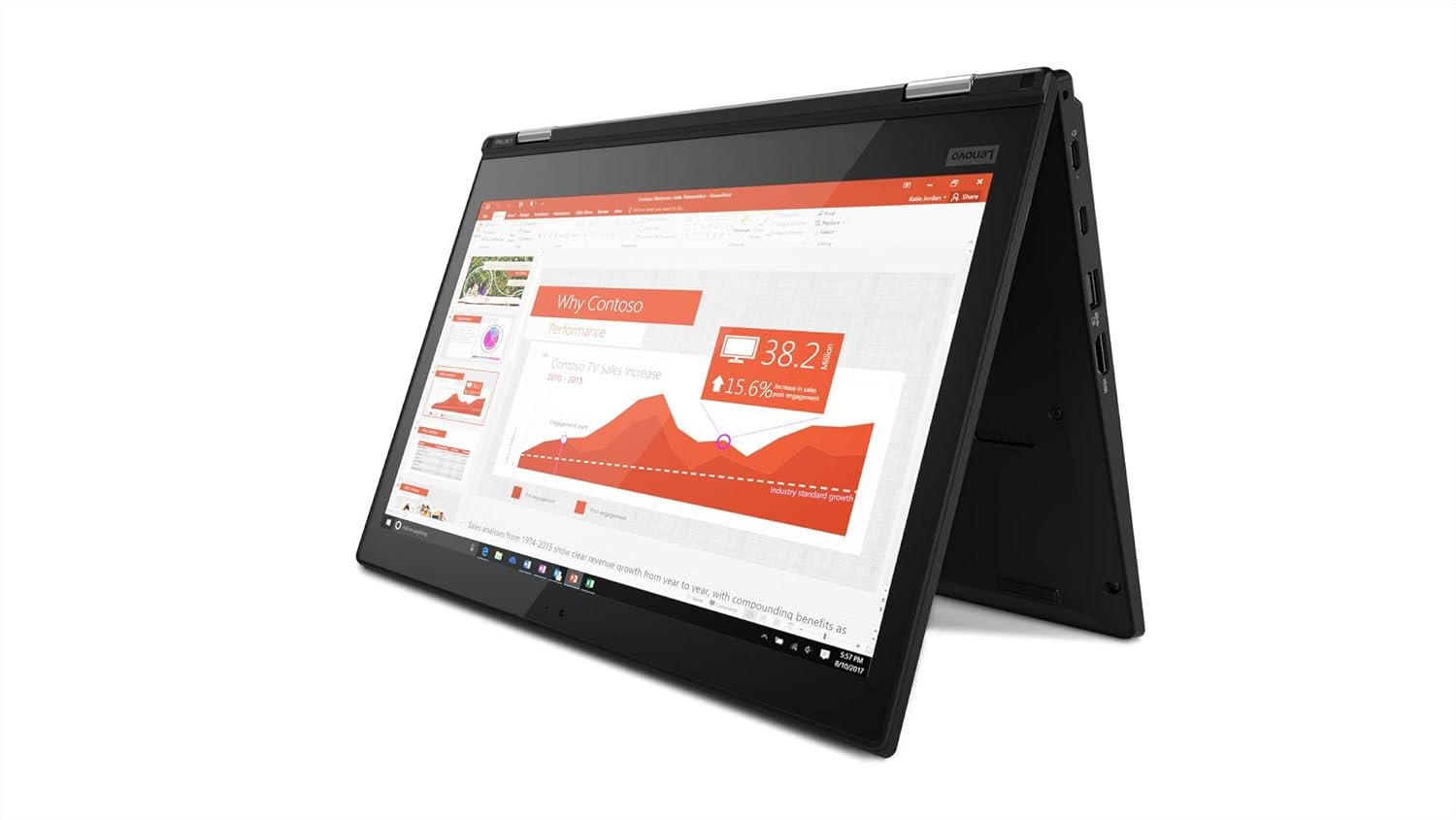 Lenovo L380 Yoga Laptop, 13.3 inch, Core i5-8250U, 32GB RAM, 512GB SSD, Pre-owned - Thumbnail 3