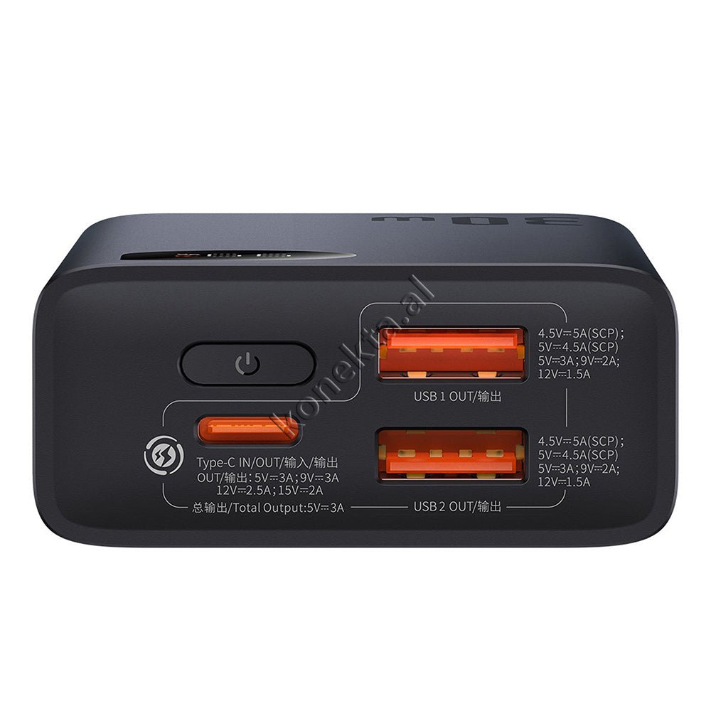 Baseus 20000mAh Power Bank, 30W, Black - Thumbnail 5