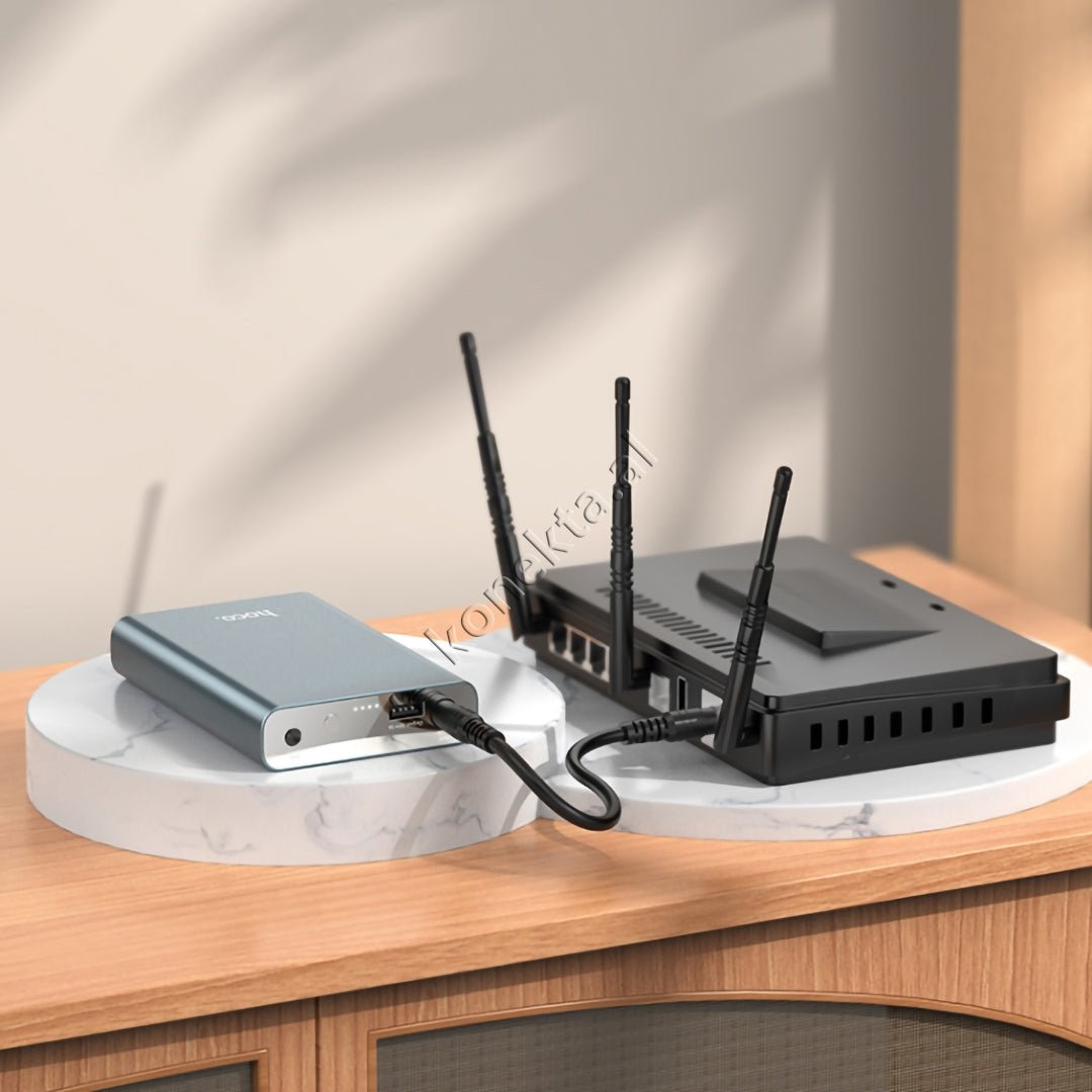 HOCO Bateri e Jashtme Elegante 10000mAh Me Dalje 12V Per Modem/Router/Kamera - Thumbnail 2
