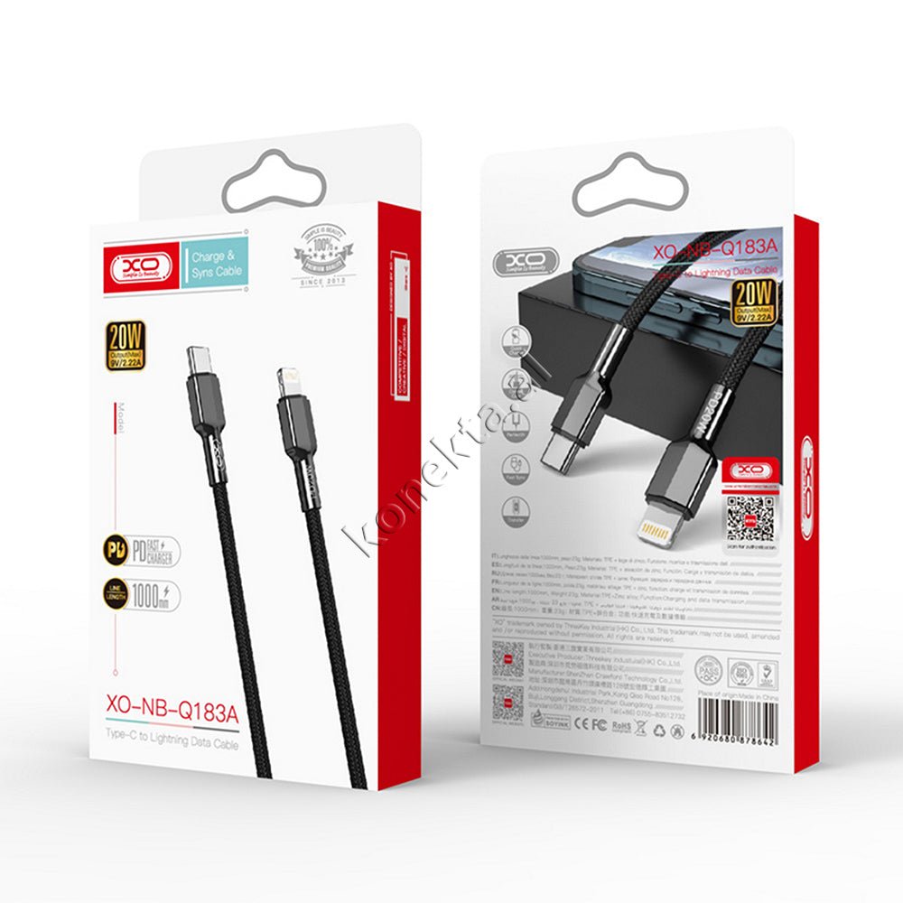 XO Type-C Ne Lightning Cable, 20W, 1m - Thumbnail 2