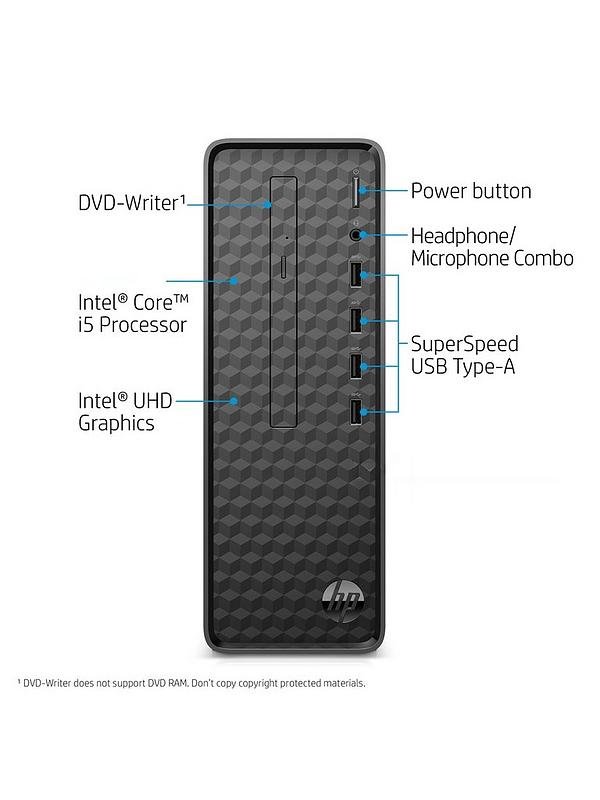 HP Slim S01-PF2033W Desktop, 8GB RAM, 512GB SSD, Core i3-12100, Windows 11 - Thumbnail 2