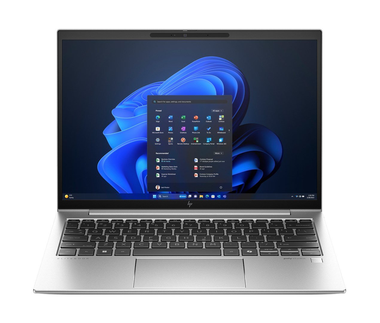 HP EliteBook 830m Laptop, 13.3", Intel Core Ultra 5, 16 GB LPDDR5x-SDRAM, 512 GB SSD, Silver - Image 1