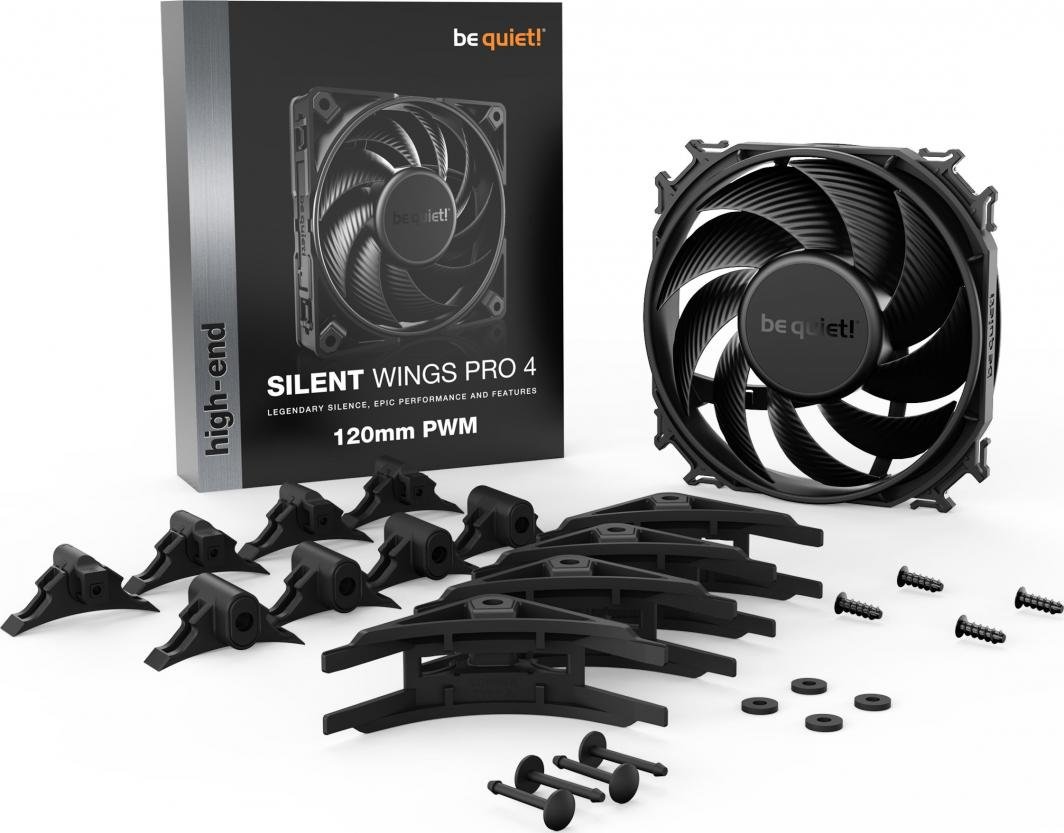 Be quiet! Silent Wings Pro 4 Fan, 120 mm, Black - Thumbnail 5