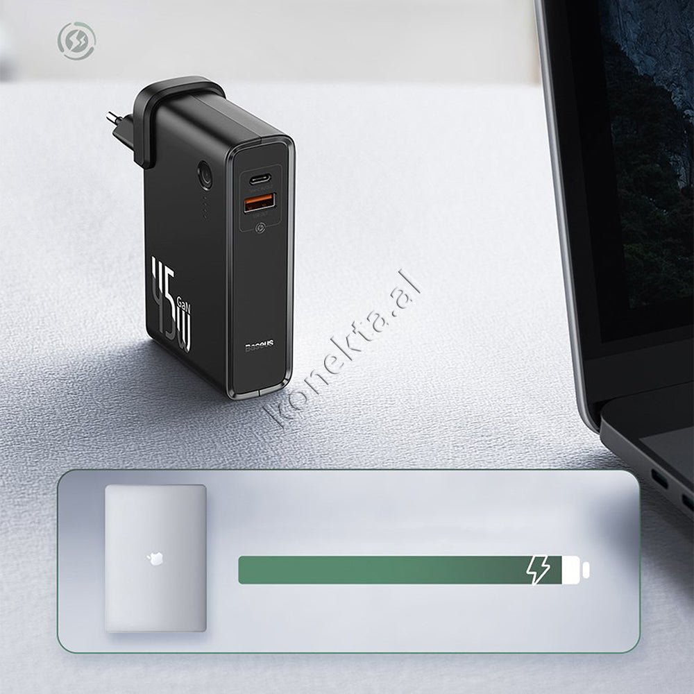 Baseus 2 in 1 Charger and Power Bank, 45W, 10000mAh, Black - Thumbnail 9