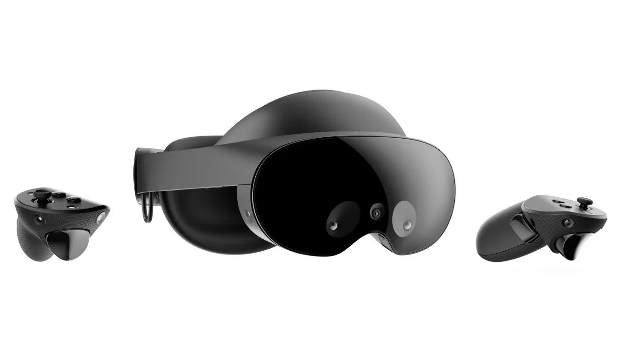 Meta Quest Pro VR Headset, 1800x1920 per sy, 12GB RAM, 256GB, Te zeza - Image 1