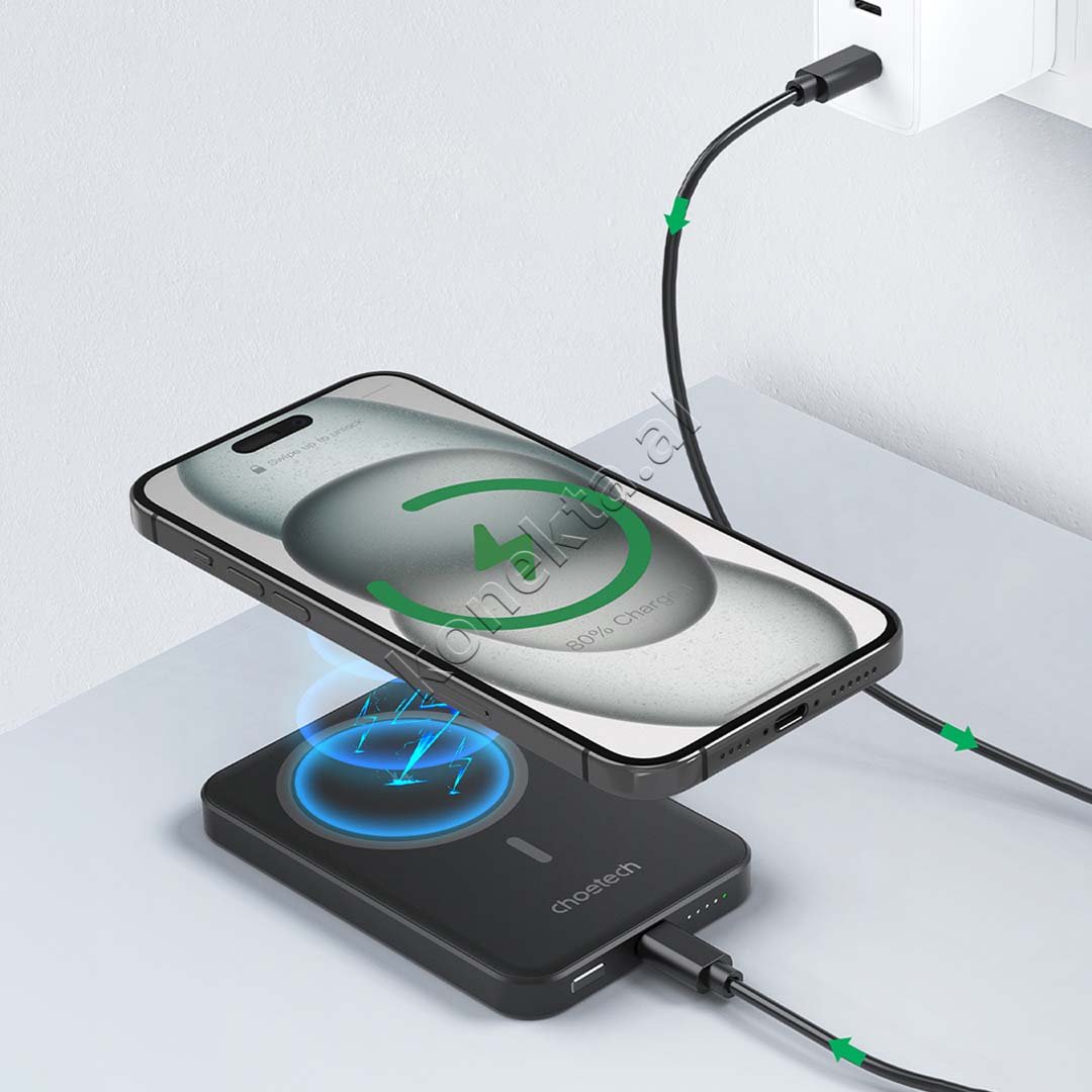 Choetech External Battery, 5000mAh, Black - Thumbnail 7