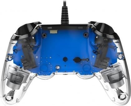 Nacon Illuminated Compact Controller, Wired, Transparent / Blue - Thumbnail 4