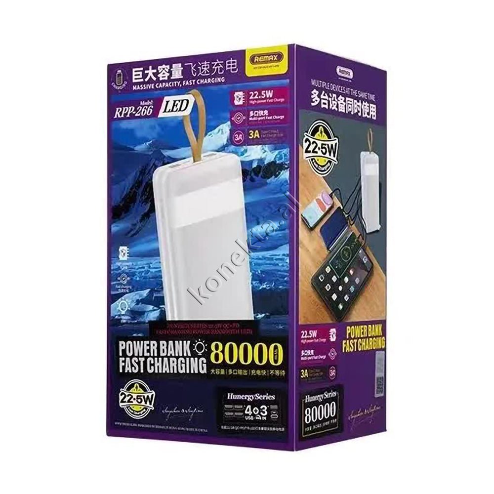 Remax 80000mAh External Battery, White - Thumbnail 2