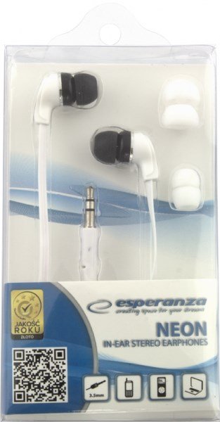 Esperanza EH147W Headphones, Wired, White - Thumbnail 2