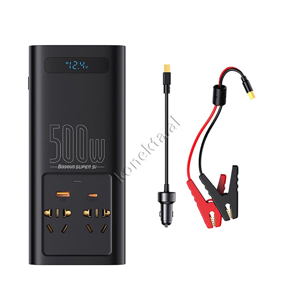 Baseus Konvertues Energjie, 500W, 4 Porta, E Zeze - Thumbnail 4