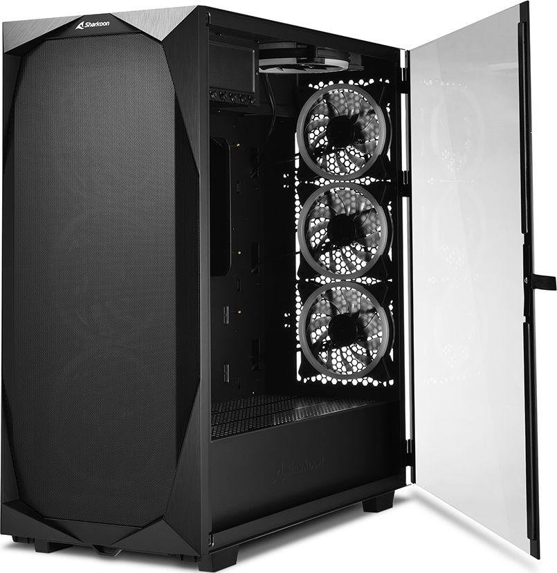 Sharkoon REV300 ARGB Case, Black, Full Tower - Thumbnail 8
