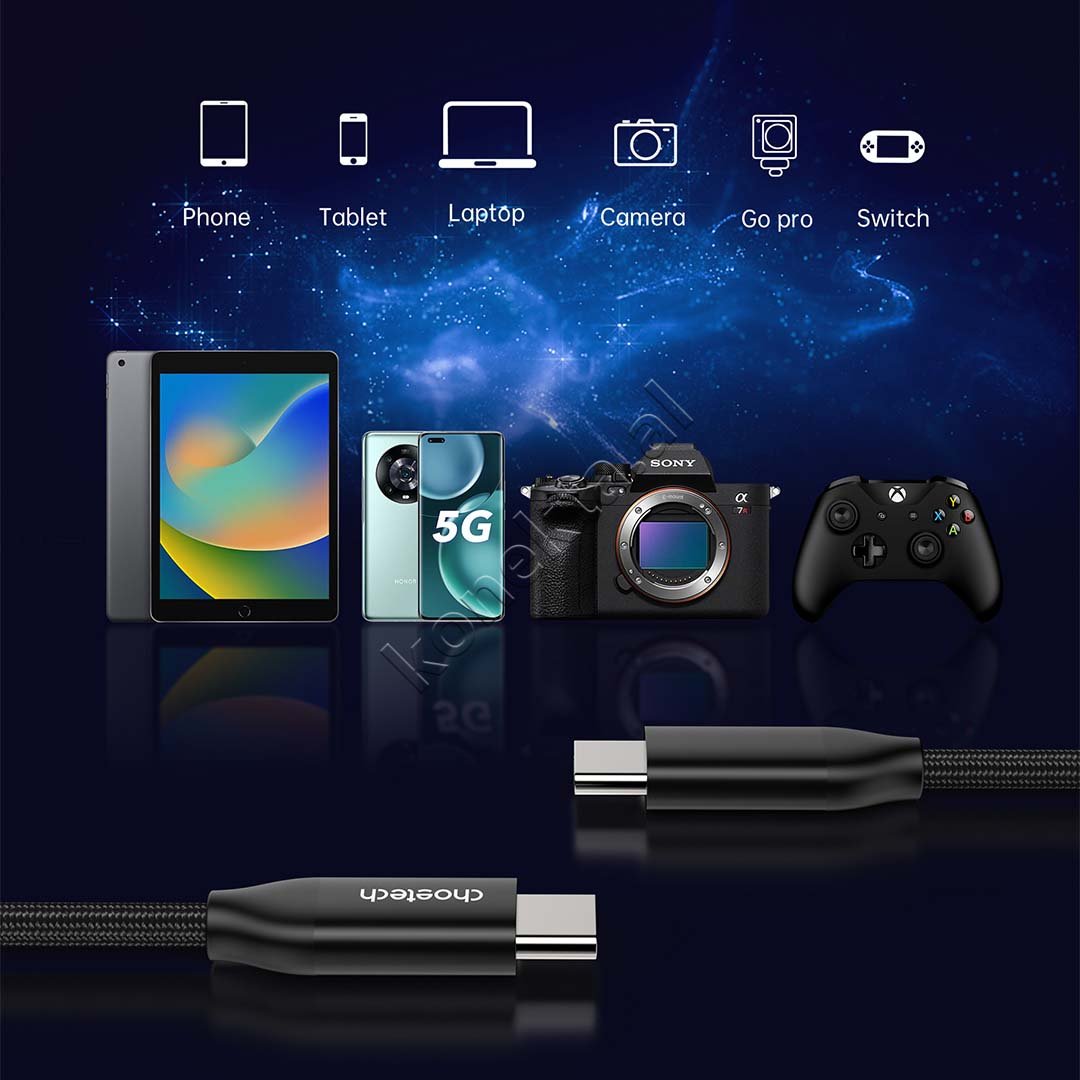 Choetech Type-C Cable, 240W, 2m - Thumbnail 6